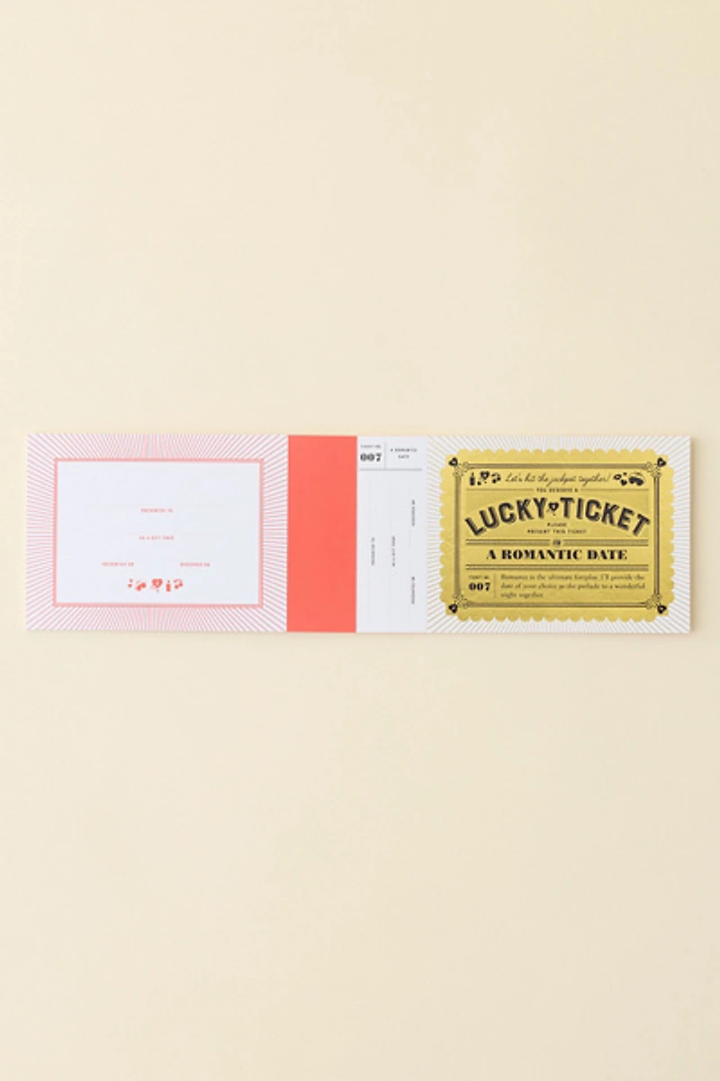 Lucky Tickets For Getting Lucky Coupon Gift Book