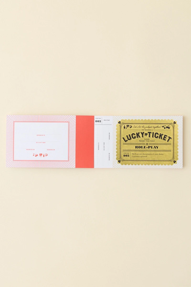 Lucky Tickets For Getting Lucky Coupon Gift Book