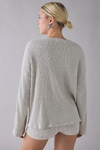 ReMADE By UO Remnants Thermal Knit Drippy Sleeve Top