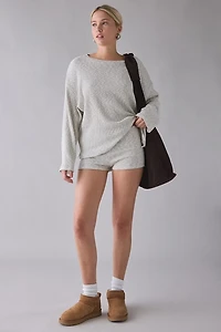 ReMADE By UO Remnants Thermal Knit Drippy Sleeve Top