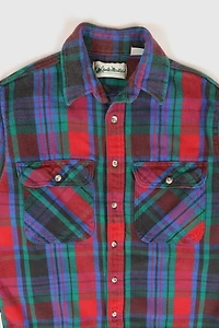 Vintage Plaid Heavyweight Button-Down Shirt