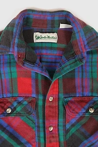Vintage Plaid Heavyweight Button-Down Shirt