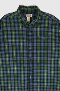 Vintage L.L. Bean Plaid Flannel Button-Down Shirt