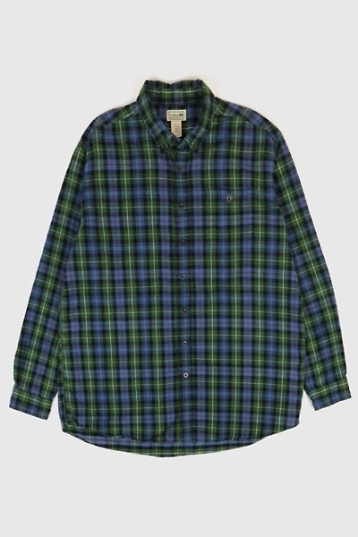 Vintage L.L. Bean Plaid Flannel Button-Down Shirt