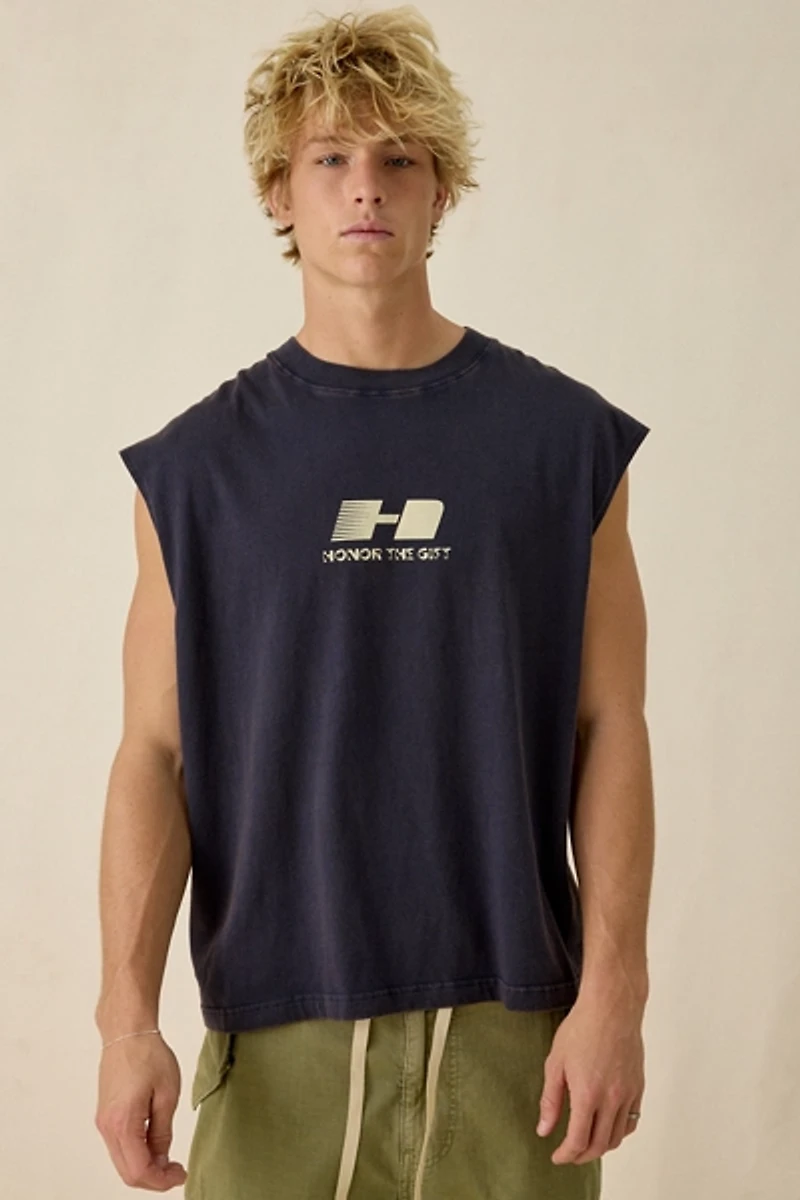 Honor The Gift Frequency Graphic Muscle Tee