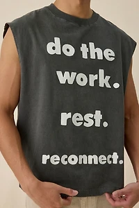 Honor The Gift Do Work Graphic Muscle Tee