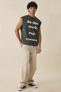 Honor The Gift Do Work Graphic Muscle Tee