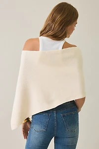 Lioness Luminous Asymmetric Ribbed Knit Poncho Top