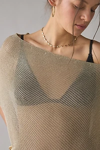 Lioness Luminous Asymmetric Sheer Poncho Top