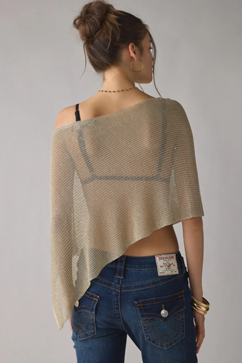 Lioness Luminous Asymmetric Sheer Poncho Top