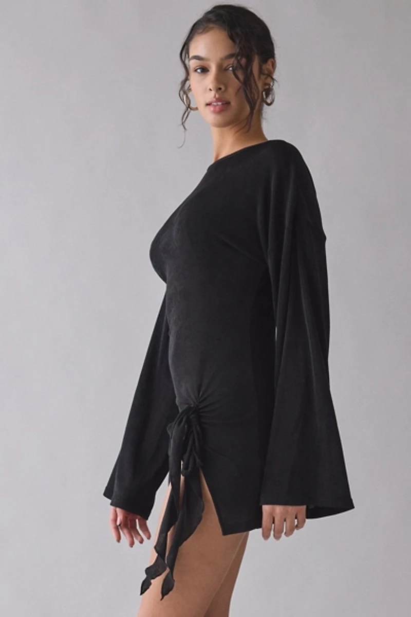 Lioness Cosmic Asymmetric Ruched Mini Dress