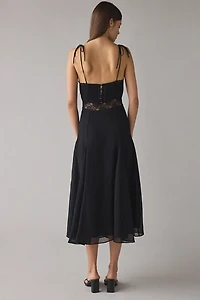 Lioness Harmony Lace Trim Slip Midi Dress