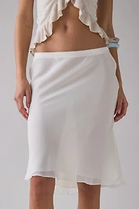 Lioness Shoreline Sheer Slip Midi Skirt