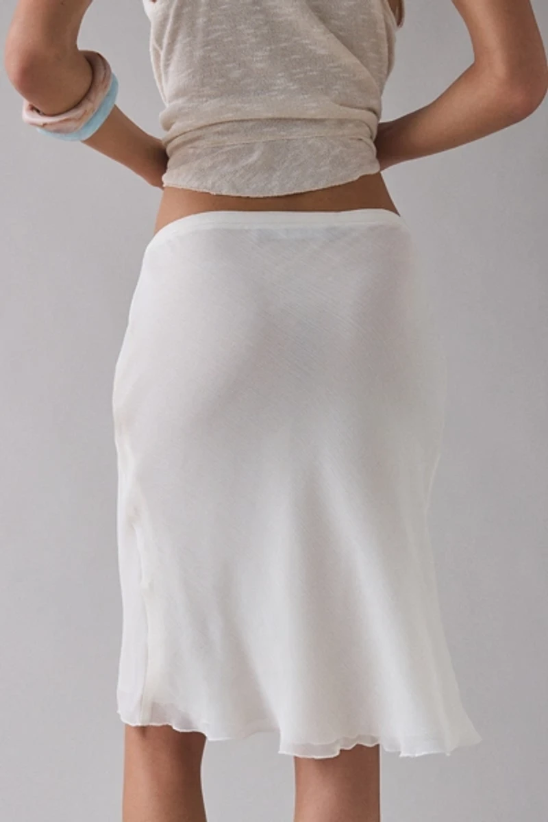 Lioness Shoreline Sheer Slip Midi Skirt