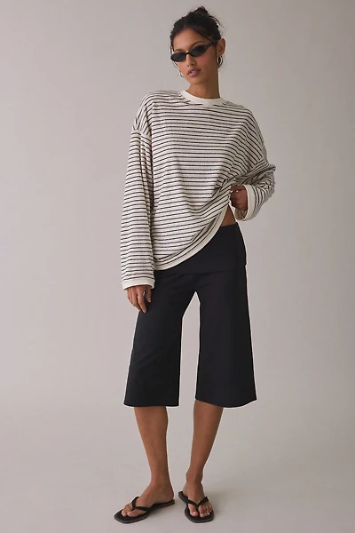 Lioness Bry Noir Stripe Oversized Long Sleeve Tee