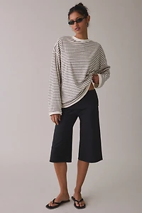 Lioness Bry Noir Stripe Oversized Long Sleeve Tee