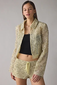 Lioness Slick Sequin Crop Jacket