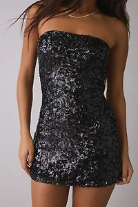 Lioness Eastside Strapless Sequin Mini Dress