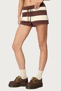 Edikted Riley Striped Knit Shorts