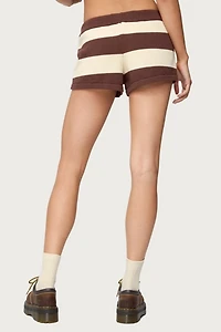 Edikted Riley Striped Knit Shorts