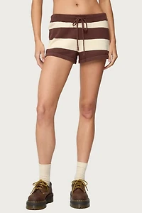 Edikted Riley Striped Knit Shorts