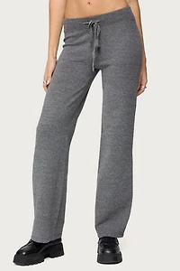 Edikted Ayah Straight Leg Knit Pants