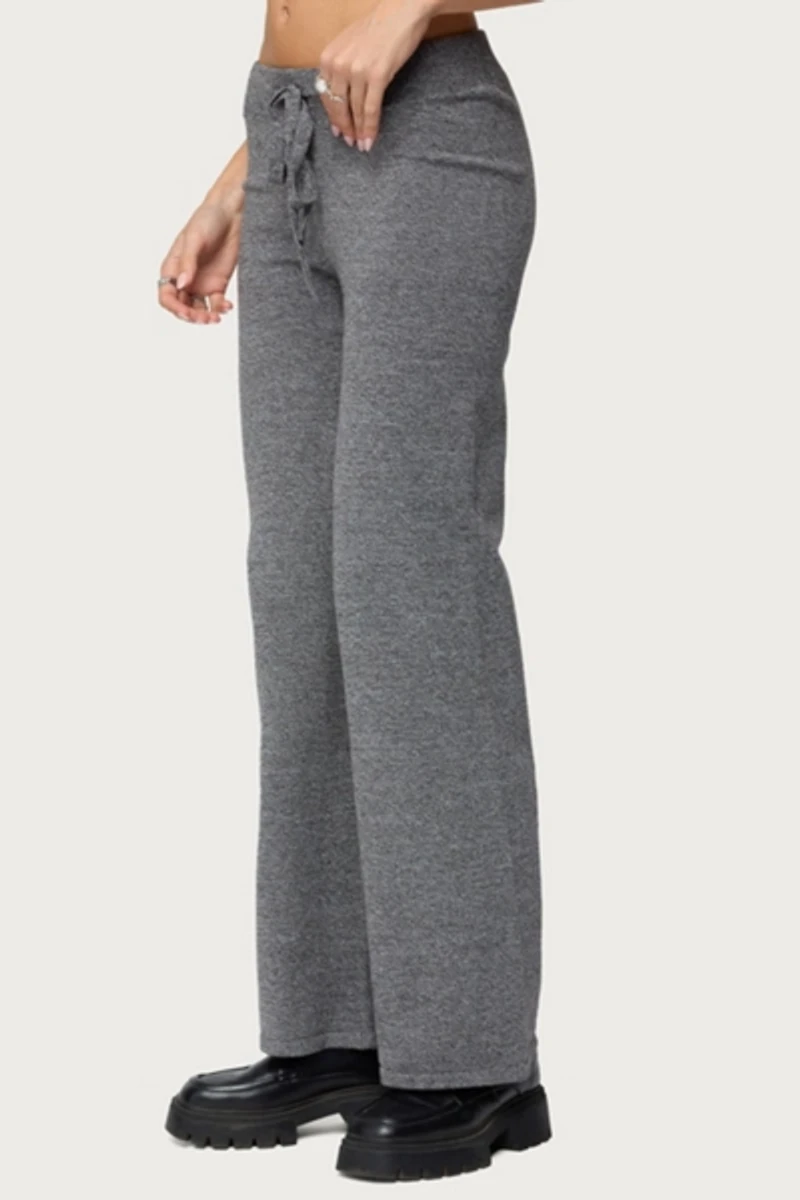 Edikted Ayah Straight Leg Knit Pants
