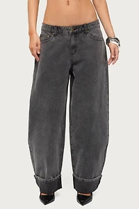 Edikted Petite Kella Low Rise Baggy Jean