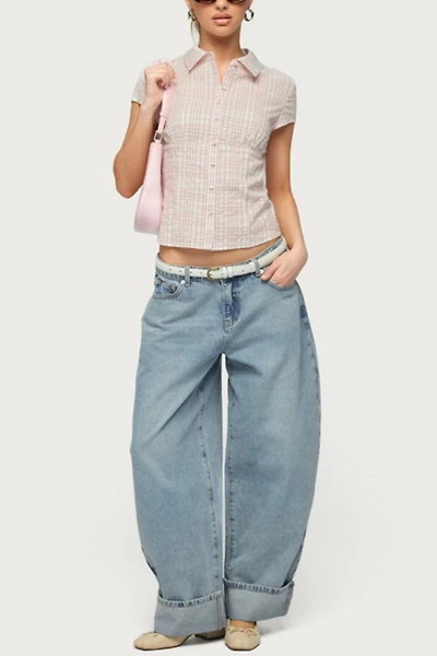 Edikted Petite Kella Low Rise Baggy Jean