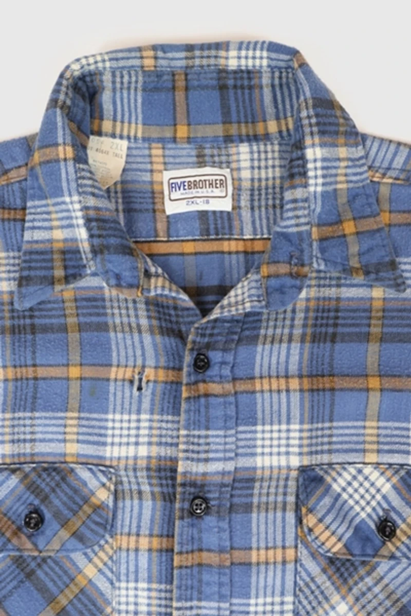 Vintage Plaid Button-Down Shirt