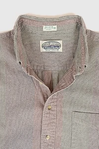Vintage Striped Flannel Button-Down Shirt