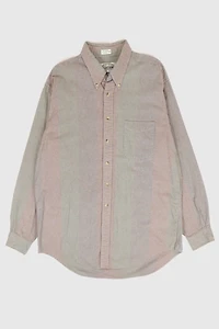 Vintage Striped Flannel Button-Down Shirt