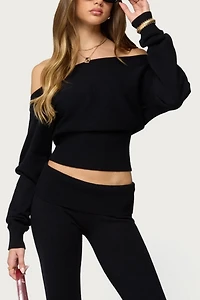 Edikted Skyla Off Shoulder Knit Sweater
