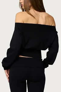 Edikted Skyla Off Shoulder Knit Sweater