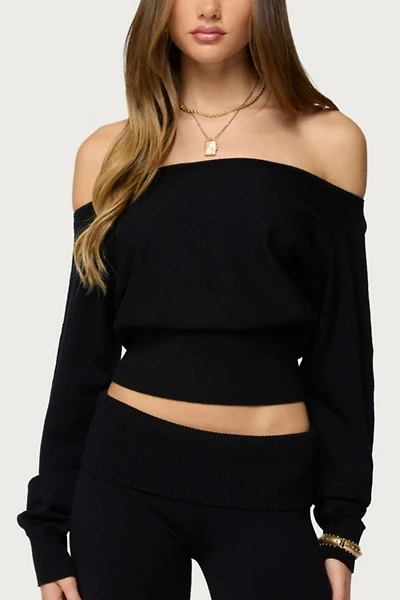 Edikted Skyla Off Shoulder Knit Sweater