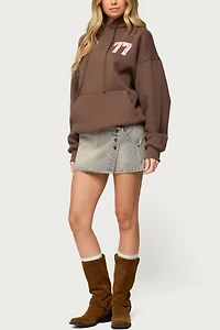 Edikted Leopard 77 Oversized Hoodie