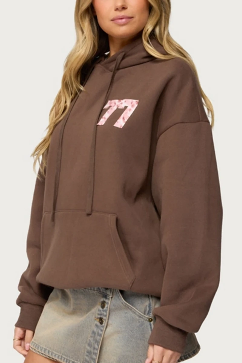 Edikted Leopard 77 Oversized Hoodie