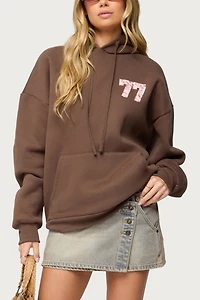 Edikted Leopard 77 Oversized Hoodie