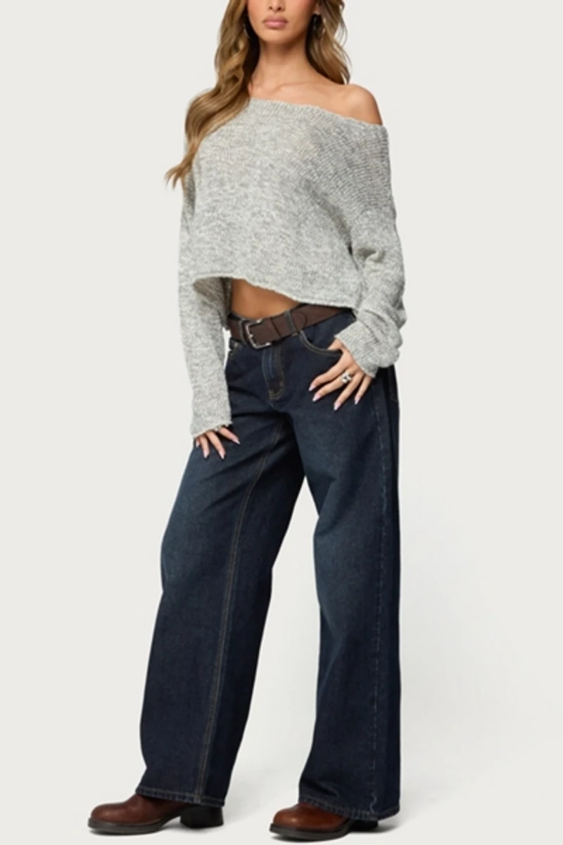 Edikted Florentina Off Shoulder Sweater