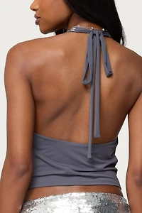 Edikted Briella Cowl Neck Halter Top