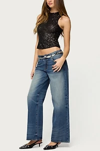 Edikted Alexander Sequin Top