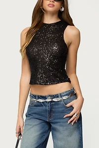 Edikted Alexander Sequin Top