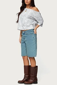 Edikted Davida Off Shoulder Camo Top