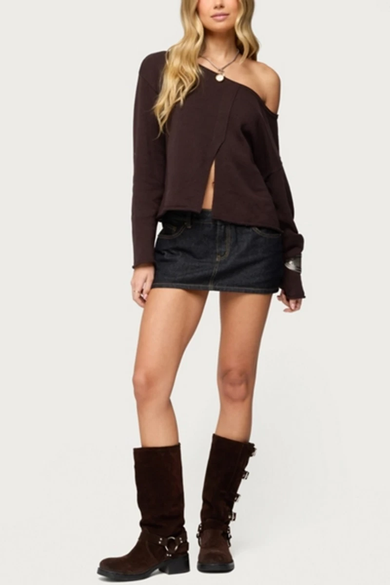 Edikted Moyra Off Shoulder Knit Top