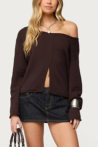 Edikted Moyra Off Shoulder Knit Top