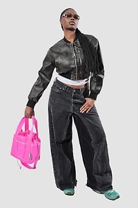 BABOON TO THE MOON Drawstring Crossbody Pouch