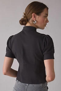 Motel Renia Short Sleeve Military Top