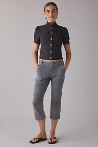 Motel Renia Short Sleeve Military Top