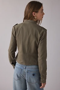 Motel Diranda Cropped Khaki Military Jacket