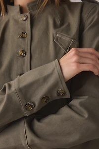 Motel Diranda Cropped Khaki Military Jacket